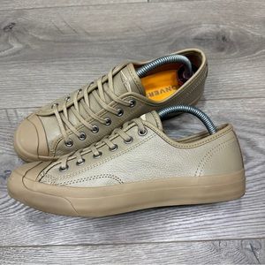 Converse Jack Purcell Brown Leather Sneakers Low Top Unisex Men's 7 Women's 8.5